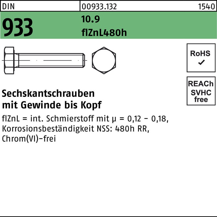 Sechskantschraube DIN 933 VG