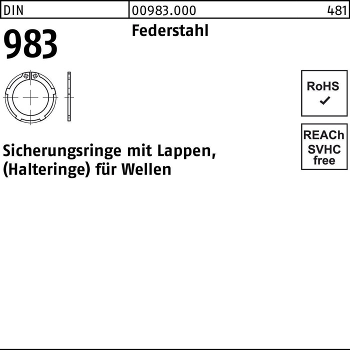 Sicherungsring DIN 983 m.Lappen