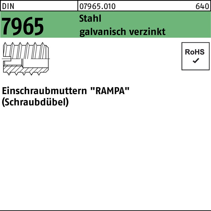 Einschraubmutter DIN 7965