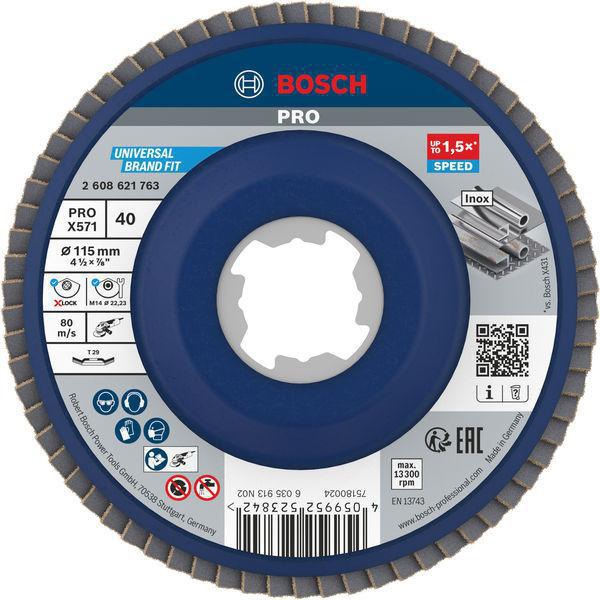 [8000602861] BOSCH Fächerschleifscheibe PRO X571 (115 mm, 40)