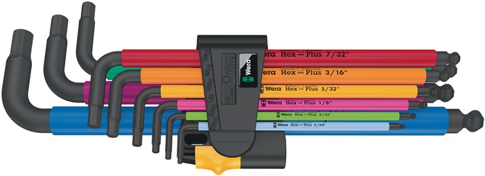 WERA Winkelschraubendreher-Satz 950/9 Hex-Plus Multicolour Imperial 2