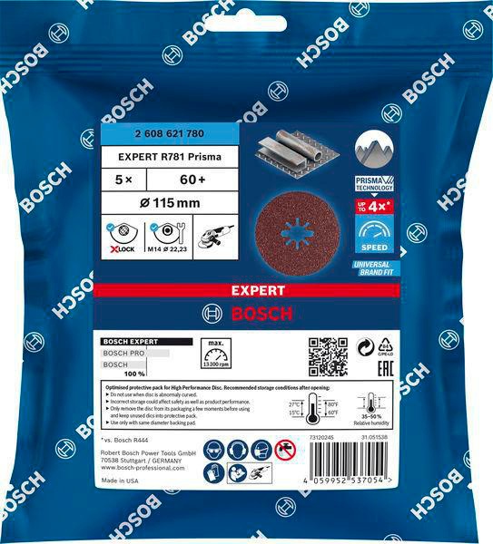 BOSCH Fiberscheibe EXPERT R781 Prisma Ceramic