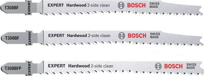 BOSCH Stichsägeblatt-Set EXPERT Hardwood 2-side clean T308BF/BFP