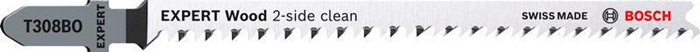 BOSCH Stichsägeblatt EXPERT Wood 2-side clean T 308 BO