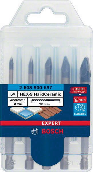 BOSCH Keramikbohrersatz EXPERT HEX-9 HardCeramic