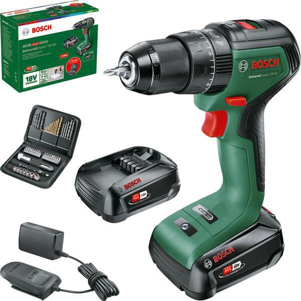 BOSCH Akku-Zweigang-Schlagbohrschrauber UniversalImpact 18V-60+5