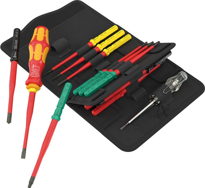WERA Schraubendreher-Satz KK VDE 16 extra slim 1 Tool Finder