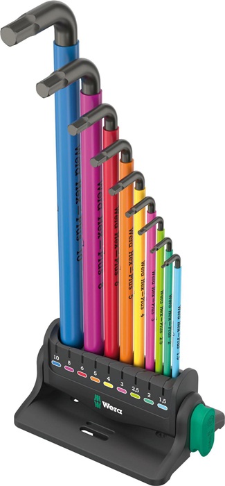 WERA Winkelschraubendreher-Satz 950/9 Hex-Plus Multicolour 3