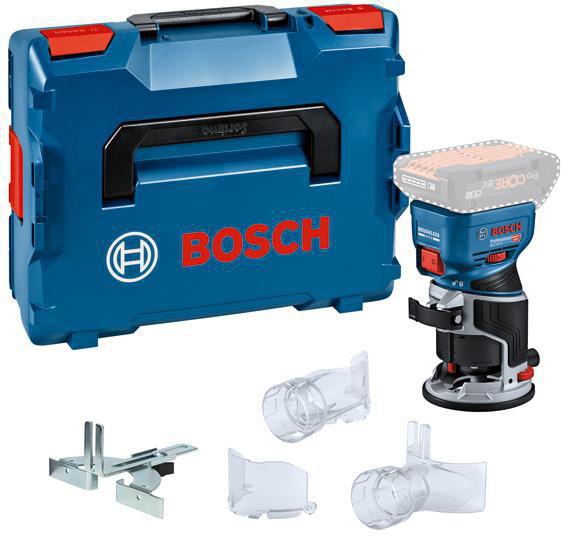[8004257143] BOSCH Akku-Kantenfräse GKF 18V-8 (L-BOXX 136, Parallelanschlag, Spannzange mit Überwurfmutter 8 mm, Einmaulschlüssel 17 mm)