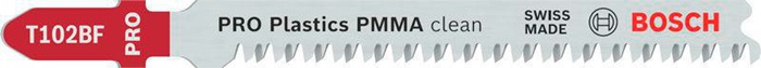 BOSCH Stichsägeblatt PRO Plastics PMMA clean T102BF