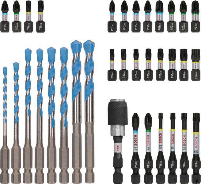 BOSCH Bohrer-Bit-Set PRO Impact Multi Construction