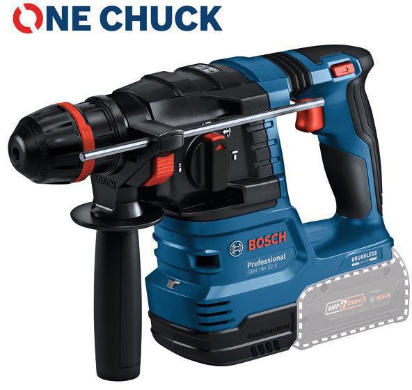 [8004968991] BOSCH Akku-Bohrhammer ONECHUCK GBH 18V-22 X (Karton, Tiefenanschlag (1 613 001 009) ·)