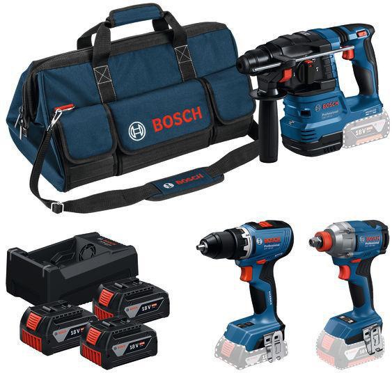 BOSCH Akku-Geräte-Set GSR/GDX/GBH