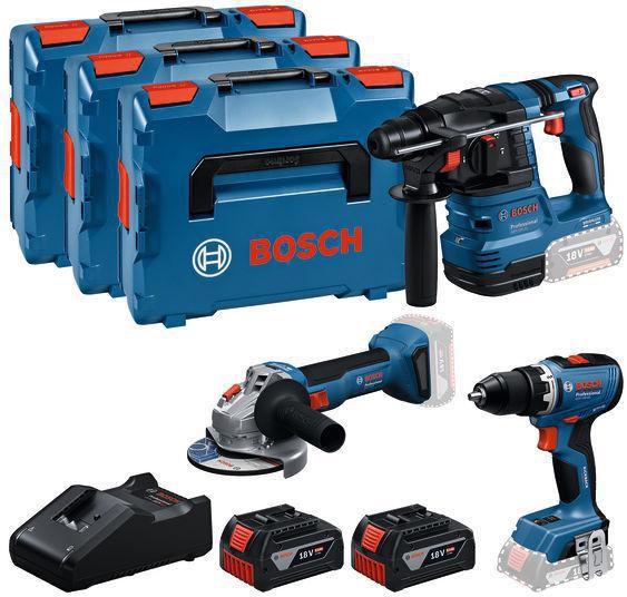 BOSCH Akku-Geräte-Set GSR/GBH/GWS