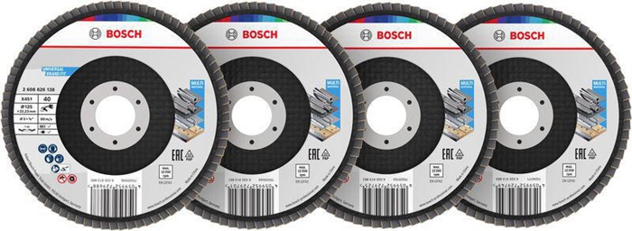 BOSCH Fächerschleifscheiben-Set X451