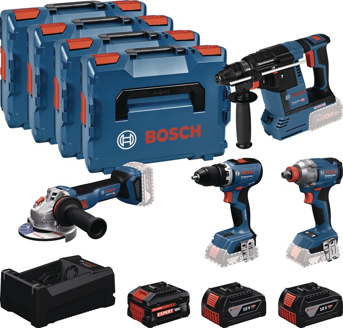BOSCH Akku-Combo-Set GSR/GDX/GBH/GWS