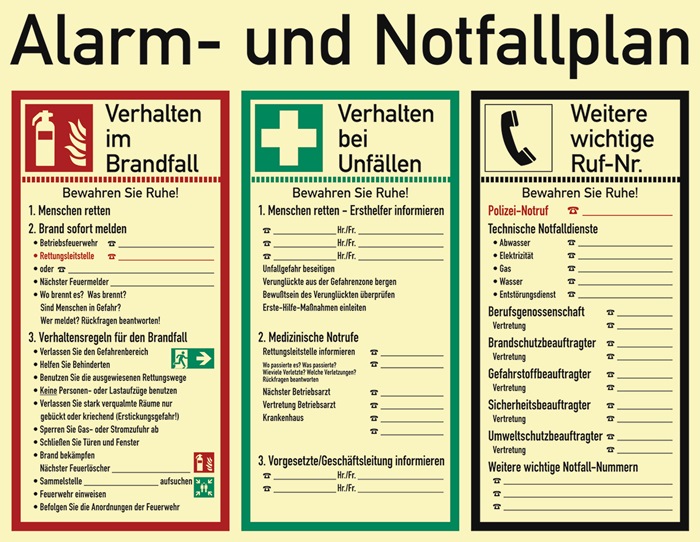 [9000477607] Alarm-/Notfallplan ASR A1.3/DIN EN ISO 7010/DIN 67510