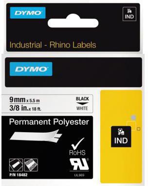 [9199100192] DYMO Schriftbandkassette DYMO® IND 9 mm x 5,5 m (B x L) weiß