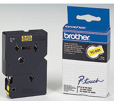 [9199100702] BROTHER Schriftbandkassette Brother P-touch TC-691 9 mm x 7,7 m (B x