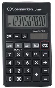 [9199100784] SOENNECKEN Taschenrechner Soennecken CS150 1 x 10-stellig schwarz