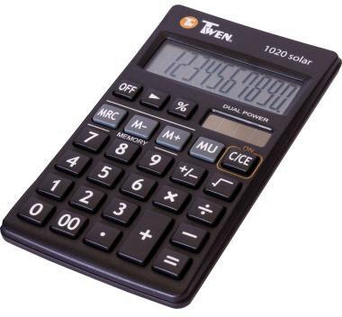 TWEN Taschenrechner TWEN 1020 Solar 1 x 10-stellig schwarz