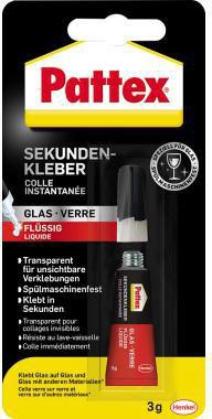 [9199102165] PATTEX Sekundenkleber Pattex Glas Flüssig Glas 3g