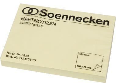 SOENNECKEN Haftnotiz Soennecken 75 x 75 mm (B x H) gelb 100
