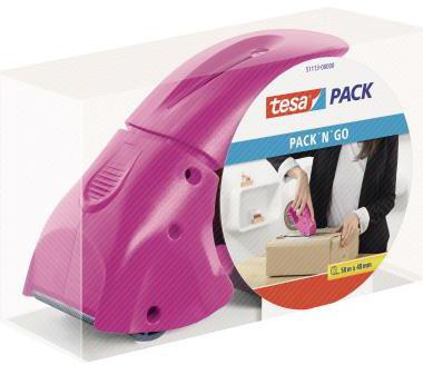 [9199102544] TESA Packbandabroller tesa® PACK ´n´ GO® ABS Kunststoff blau (pink)
