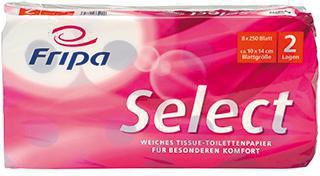 FRIPA Toilettenpapier Fripa Select 2-lagig 100 % Zellstoff