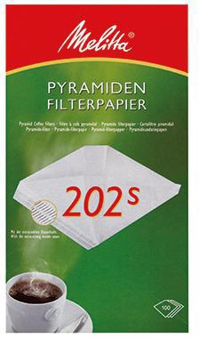 MELITTA Kaffeefilter Melitta Pyramide 202S Papier weiß 100