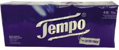 [9199106044] TEMPO Papiertaschentuch Tempo® 4-lagig Zellstoff weiß 15 x 10