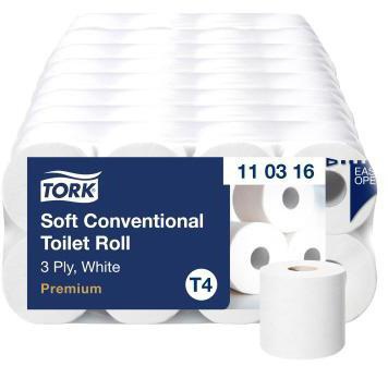 [9199106082] TORK Toilettenpapier Tork Premium 3-lagig Zellstoff weiß 250