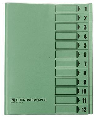 BENE Ordnungsmappe Bene DIN A4 250g/m² Farbe: grün 12