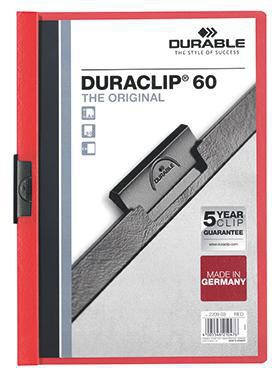 DURABLE Klemmmappe DURABLE DURACLIP® 60 DIN A4 Hartfolie