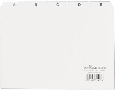 DURABLE Leitkarte DURABLE DIN A5 quer A-Z Polypropylen