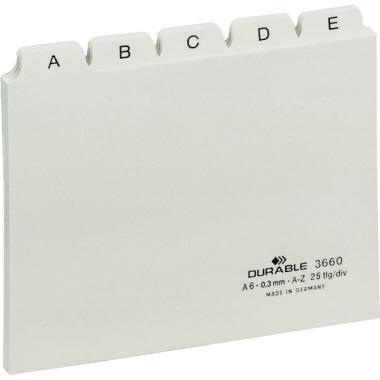 DURABLE Leitkarte DURABLE DIN A6 quer A-Z Polypropylen