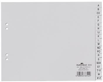 DURABLE A-Z Register DURABLE DIN A4 Polypropylen grau 20