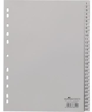 [9199106643] DURABLE Zahlenregister DURABLE DIN A4 1-31 Polypropylen grau