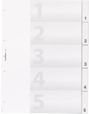 DURABLE Ordnerregister DURABLE DIN A4 1-5 blanko Kunststoff