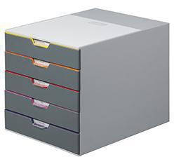 DURABLE Schubladenbox DURABLE VARICOLOR® 5 5 Schubladen DIN A4