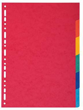 [9199106986] EXACOMPTA Ordnerregister Exacompta DIN A4 blanko Colorspankarton (6 Registerblätter)