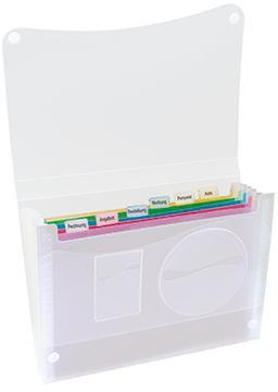[9199107018] NEUTRALWARE Fächertasche DIN A4 blanko Polypropylen transluzent 7 (7 Fächer)