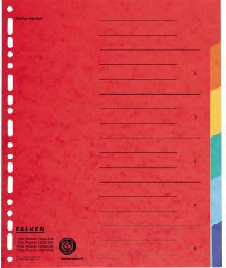 FALKEN Ordnerregister Falken DIN A4 Überbreite blanko