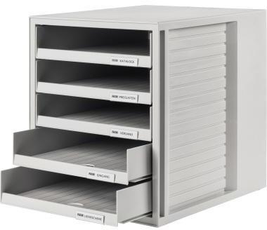[9199107338] HAN Schubladenbox HAN SCHRANK-SET 5 Schubladen DIN A4 (lichtgrau)