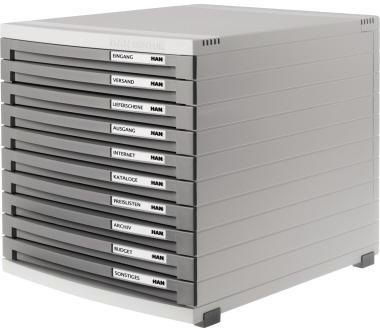 [9199107343] HAN Schubladenbox HAN CONTUR 10 Schubladen DIN A4 DIN B4