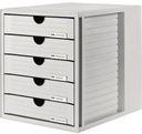 HAN Schubladenbox HAN SYSTEMBOX 5 Schubladen DIN C4
