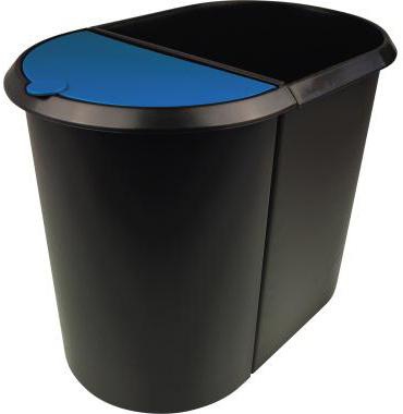 HELIT Papierkorb helit the double 27 x 34,8 x 44 cm (B x