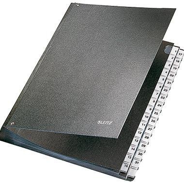 LEITZ Pultordner Leitz DIN A4 1-31 Hartpappe schwarz 32