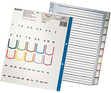 LEITZ Ordnerregister Leitz DIN A4 Überbreite blanko
