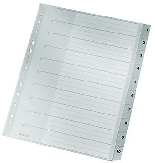 LEITZ Zahlenregister Leitz DIN A4 Überbreite 250g/m² 1-10